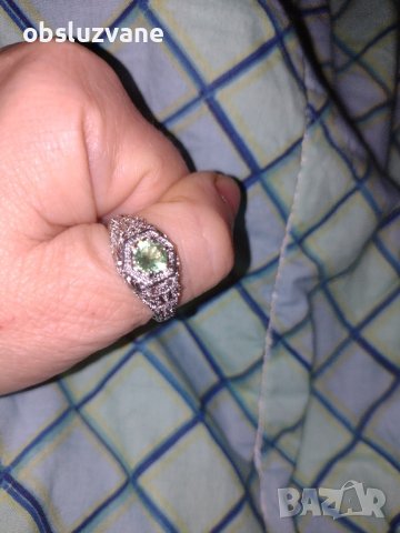 Пръстен Сапфир и Филигран, снимка 2 - Пръстени - 42370535