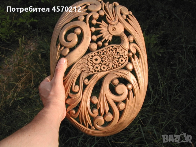 Дърворезба за подарък, Дървено пано за декорация, Пано за стена дърворезба, Дърворезба птица, снимка 6 - Декорация за дома - 52141606