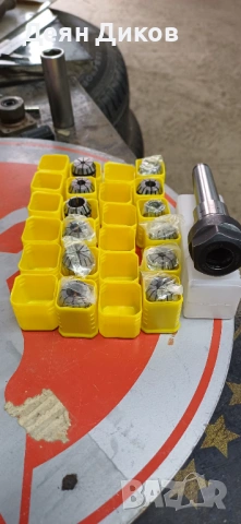 Цангодържач с цанги , снимка 4 - Стругове - 53822193