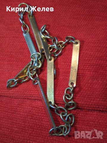СТАРА БРОНЗОВА с МАСИВНА ПОЗЛАТА РЕТРО ВЕРИЖКА СИНДЖИРЧЕ ЛАНЕЦ КЮСТЕК за ДЖОБЕН ЧАСОВНИК 31418, снимка 7 - Антикварни и старинни предмети - 38031810