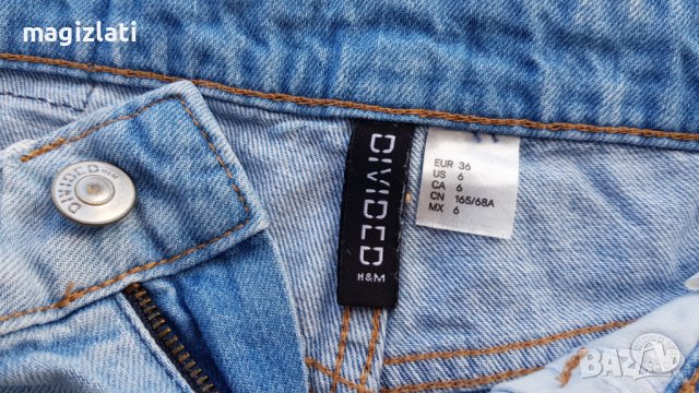 Къси дънкови панталони H&M с висока талия размер S, снимка 2 - Къси панталони и бермуди - 40998268