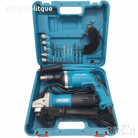 Ударна бормашина и ъглошлайф 1200W Kraft Royal, снимка 5 - Друга електроника - 52337391