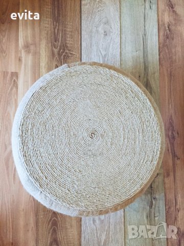 Табуретка/пуф. Ръчна изработка!, снимка 3 - Дивани и мека мебел - 33842705