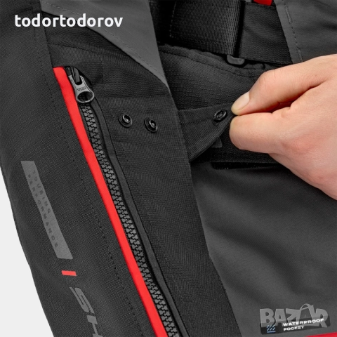 Мъжко текстилно мото яке SHIMA DUNE Red/Black,протектори,вентилация, снимка 7 - Аксесоари и консумативи - 51515352