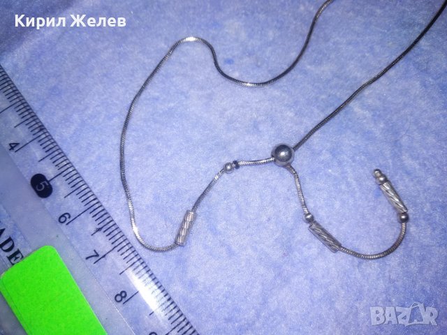 ЕФИРНО ДЕЛИКАТНО ИТАЛИАНСКО СРЕБЪРНО КОЛИЕ СРЕБРО 925 с РОДИЕВО ПОКРИТИЕ 36122, снимка 7 - Колиета, медальони, синджири - 39666738
