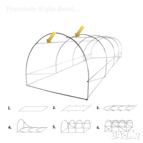 Здрава конструкция за оранжерия - поцинковани тръби и лесен монтаж, снимка 17 - Други стоки за дома - 53620591