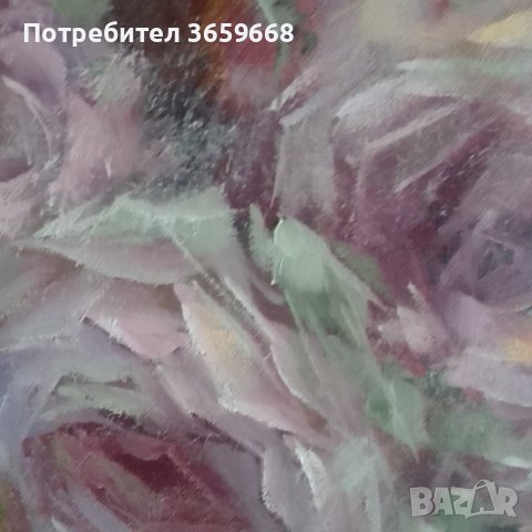 Голяма картина, маслени бои върху платно, подписана, снимка 7 - Картини - 40392352