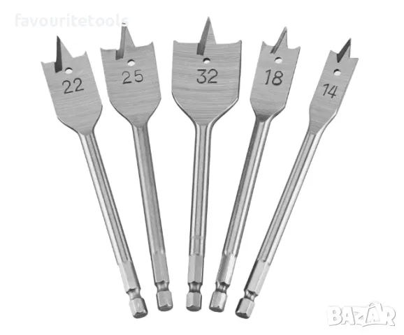 Комплект плоски свредла за дърво Dewalt DT4798-5бр. 14-32mm, снимка 2 - Други инструменти - 50250263