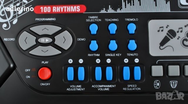 Детска игра Електронен синтезатор, 54 клавиша, йоника, детско пиано, детски синтезатор, снимка 2 - Музикални играчки - 35738378