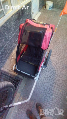 Детска количка/ремарке за колело – почти като нова!, снимка 5 - Велосипеди - 51281384