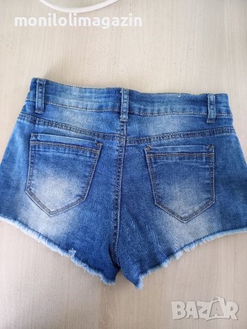 къси немски дънки, талия от 36 см. До 38см.,еластични в талията, снимка 2 - Дънки - 40175805