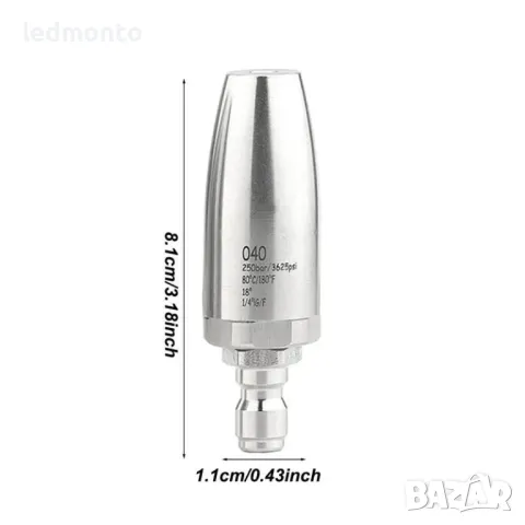 Високонапорна водоструйна дюза от неръждаема стомана за отстраняване на ръжда, снимка 9 - Други инструменти - 47271944