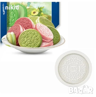 Бисквитка Оре о Ore o орео oreo силиконов молд форма за украса торта фондан гипс шоколад и др, снимка 3 - Форми - 24644157