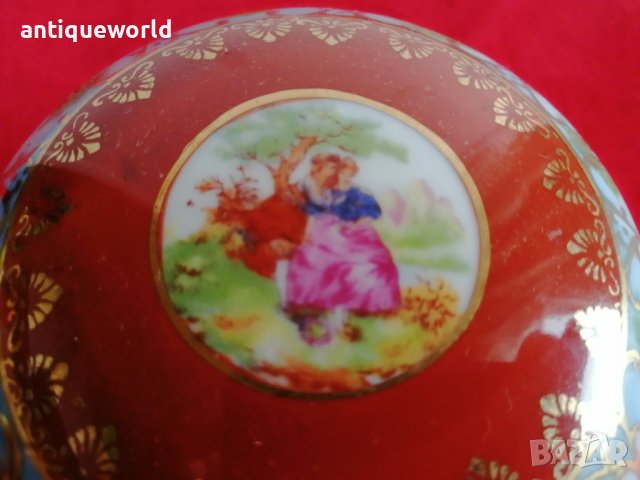 Френска Барокова Порцеланова Кутия за Бижута , снимка 4 - Антикварни и старинни предмети - 41594816