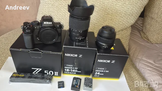Nikon Z50 II + 2 батерии +2 обектива 