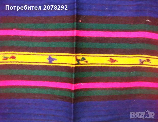 Пет ръчно тъкани стари вълнени покривки, снимка 2 - Покривки за маси - 50938458