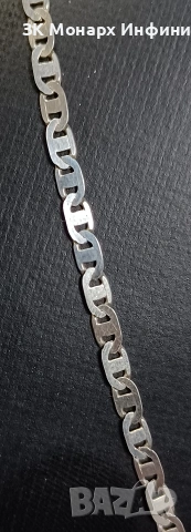 сребърен ланец , снимка 3 - Колиета, медальони, синджири - 53701264