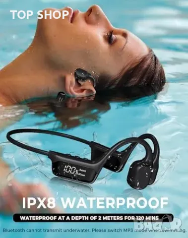 Нови Водоустойчиви слушалки за плуване с MP3 и Bluetooth IPX8, снимка 2 - Слушалки и портативни колонки - 49444796
