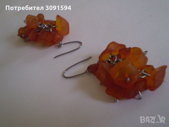 Руски кехлибарени обеци от 90-те, снимка 4 - Антикварни и старинни предмети - 35979801