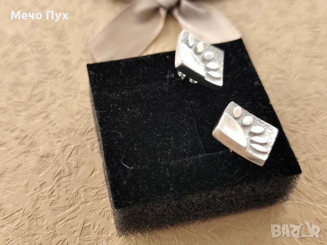 Сребърни обеци (173), снимка 2 - Обеци - 52412156