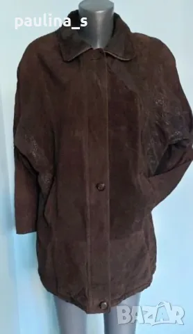 Два броя / Естествена кожа и велур / преходно палто / манто "Vera Pelle" / голям размер , снимка 18 - Палта, манта - 43621932