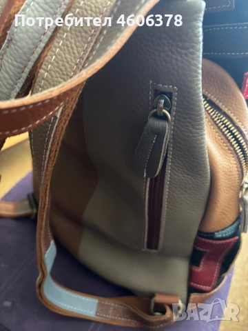 Нова красива раница естествена кожа, снимка 4 - Раници - 53771546