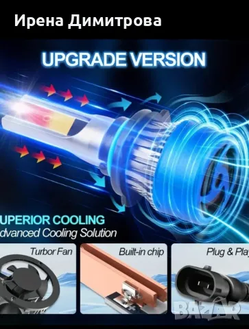 Комплект (2бр ) Лед крушки за фарове  H7, снимка 3 - Аксесоари и консумативи - 48973935