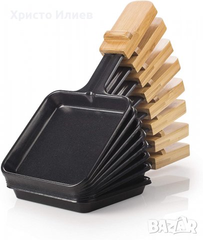 Princess грил раклет скара барбекю с бамбукова рамка и 8 тигана 1200 W, снимка 4 - Скари - 39950157