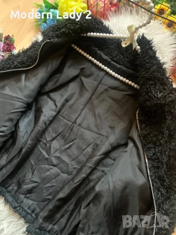 Късо пухкаво палто, снимка 3 - Палта, манта - 50897710