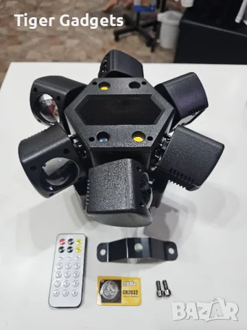 80W RGBW LED Beam Moving Head – 6-раменен въртящ сценичен ефект с DMX512 и дистанционно