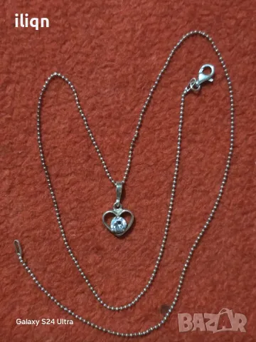 Сребърен синджир с висулка. 48см. Цена 21,99лв. За Севлиево безплатна доставка. Разгледайте , снимка 3 - Колиета, медальони, синджири - 50405489