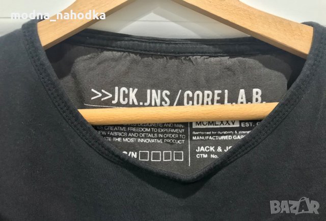 Черна тениска Jack and Jones