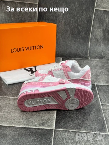 Louis Vuitton Дамски Маратонки👟Дамски Спортни Обувки Цвят Бяло И Розово Код E642, снимка 3 - Маратонки - 51002470