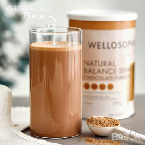 Шейк "Естествен баланс" с вкус на шоколад Wellosophy, снимка 2 - Хранителни добавки - 44820705
