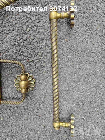 Масивен месингов сет за баня в перфектно състояние, снимка 3 - Други - 52902857