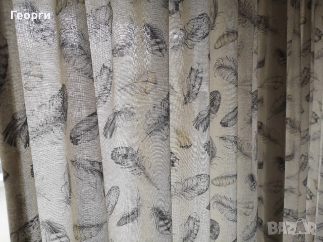 Светло сиви пердета - 2 броя, 197 х 140 см, снимка 5 - Пердета и завеси - 52558725