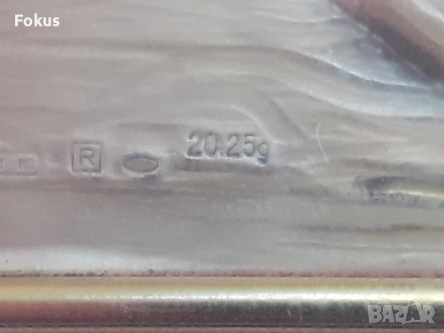 Стара сребърна картина с множество маркировки и хубава рамка, снимка 5 - Антикварни и старинни предмети - 51498122