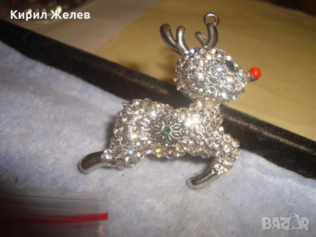 СКЪПОЦЕННО ЕЛЕНЧЕ АЖУРЕН АРТ ФИГУРАЛЕН МЕДАЛЬОН с ИНКРУСТИРАНИ КРИСТАЛИ 80941, снимка 5 - Колиета, медальони, синджири - 36107292