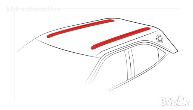 Напречни греди за багажник за коли с вградени покривни релси, снимка 6 - Части - 51658898