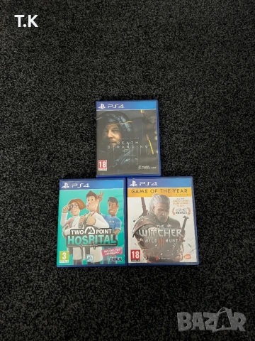 The Witcher Gold Edition, Death Stranding и Two Point Hospital- PS4 Игри