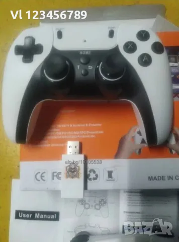 Игрова конзола с 2 джойстика USB 2.4G WIRELESS CONTROLLER GAMEPAD, снимка 3 - Други игри и конзоли - 56367764