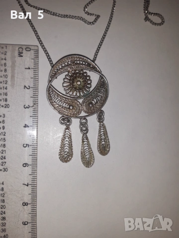 Стар накит възрожденски тип ФИЛИГРАН - трепка , бодка, снимка 3 - Антикварни и старинни предмети - 53813945