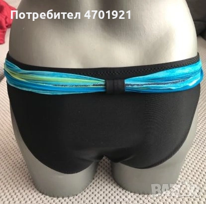 Черно долнище на бански със синьо и зелено, снимка 2 - Бански костюми - 53216037