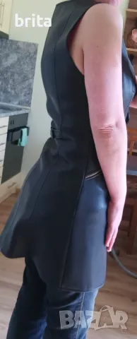 Кожен Елек туника, снимка 5 - Елеци - 49234792