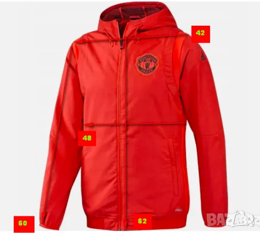 ADIDAS FC MANCHESTER UNITED 2016/2017 футболно  горнище размер 13-14 / S, снимка 6 - Детски анцузи и суичери - 49349759