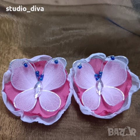 Обеци цветя, снимка 2 - Обеци - 52284383