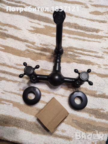 Ретро черен смесител, снимка 2 - Смесители - 52569628