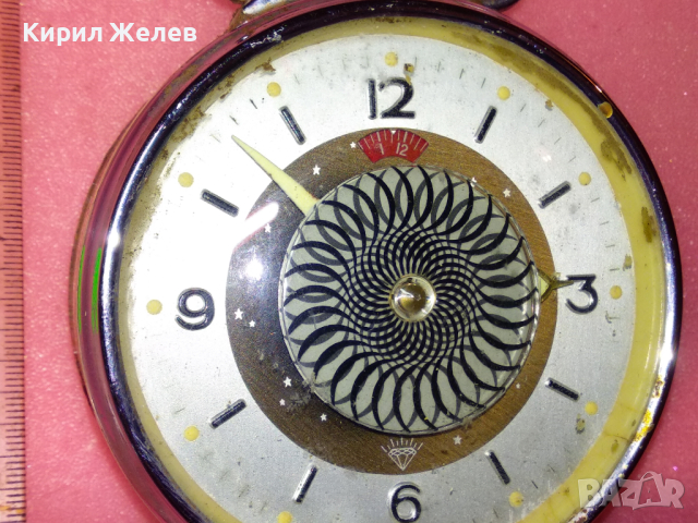 Стар РЯДЪК РЕТРО КОЛЕКЦИОНЕРСКИ МЕХАНИЧЕН БУДИЛНИК КИТАЙ РАНЕН СОЦ ФУНКЦИОНИРАЩ 40770, снимка 3 - Антикварни и старинни предмети - 44549203