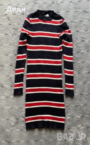 Дамска еластична рокля по тялото с дълъг ръкав