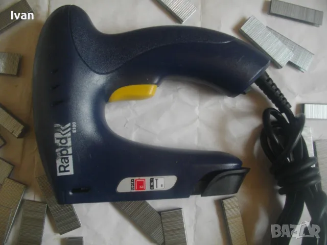 RAPID KOMBI E100 Професионален електрически ТАКЕР комбиниран скоби-пирони до 15мм Като нов, снимка 5 - Други инструменти - 47761348